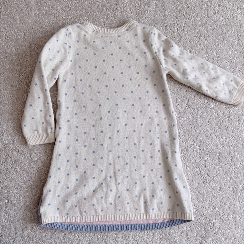Kids Cream & Pastel Polar Bear Knit Dress, Size 2T - Picture 10 of 11